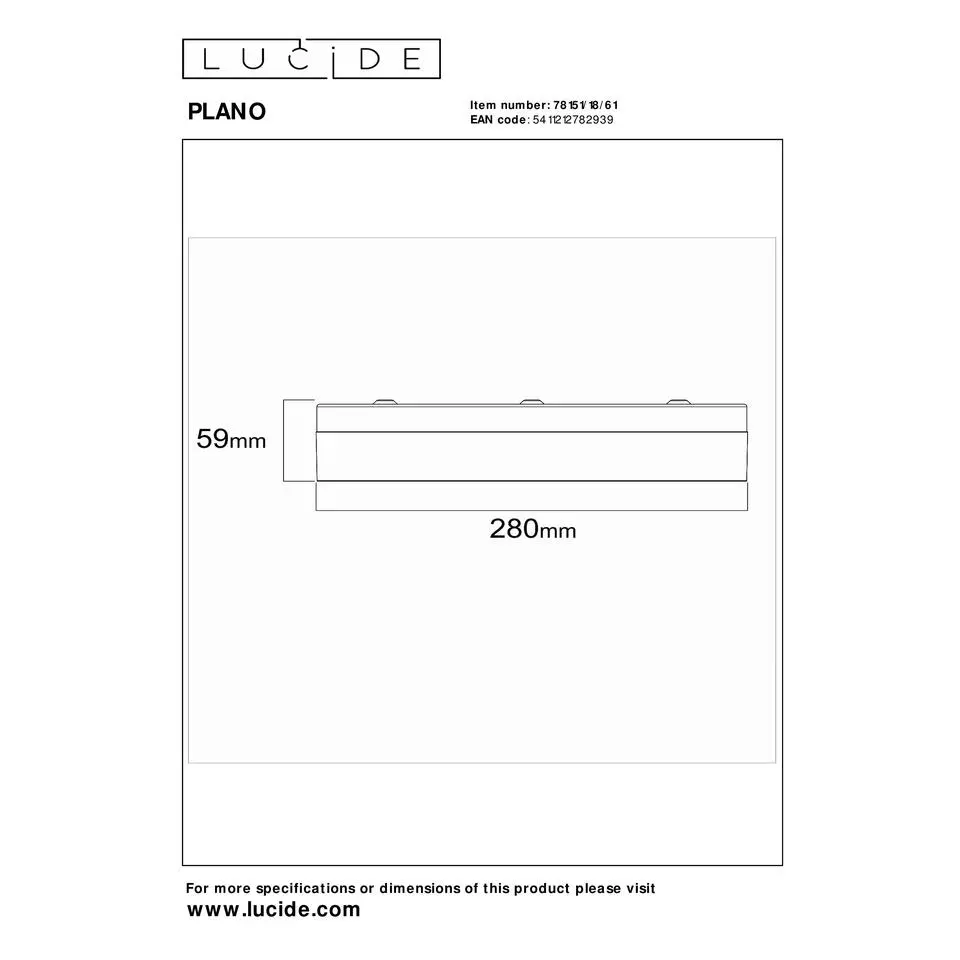 Lucide PLANO Plafonnière - Opaal