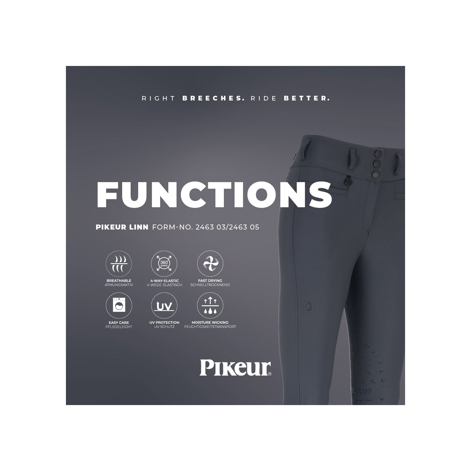 PIKEUR Linn SD Reithose - taupe