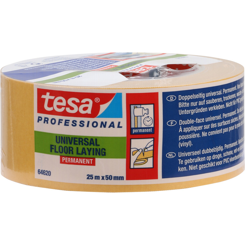 Tesa PRO dubbelzijdig tapijttape 50mmx25m