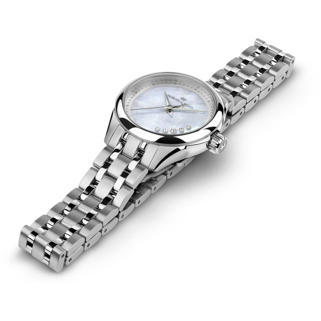 Hamilton Jazzmaster Lady Diamonds Perlmutt 26mm