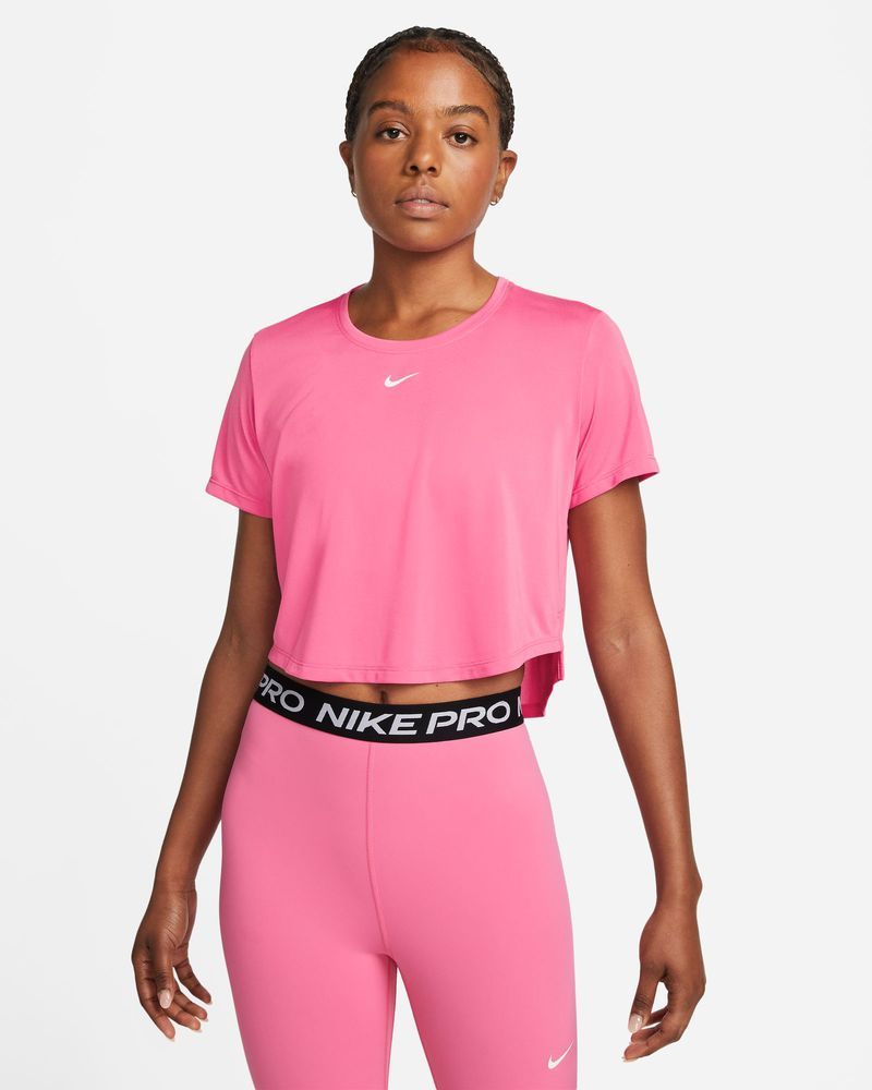 Crop top Nike One Rose pour femme
