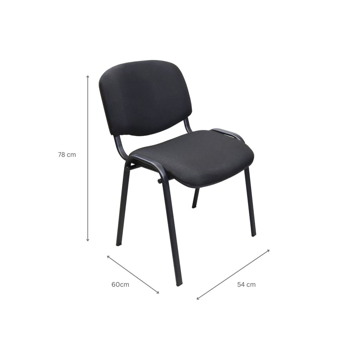 PROREGAL Super Saver Set 2x Stapelbare Stoel Blackbird HxBxD 78 x 54 x 60 cm Stapelbaar Zwart