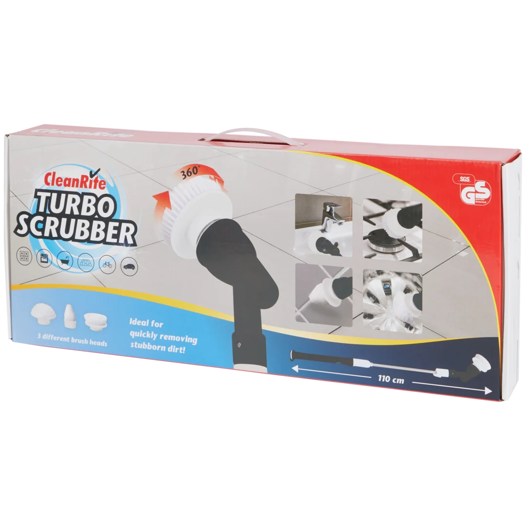 CleanRite Turbo Scrubber draadloze reinigingsborstel 110 cm | diverse kleuren