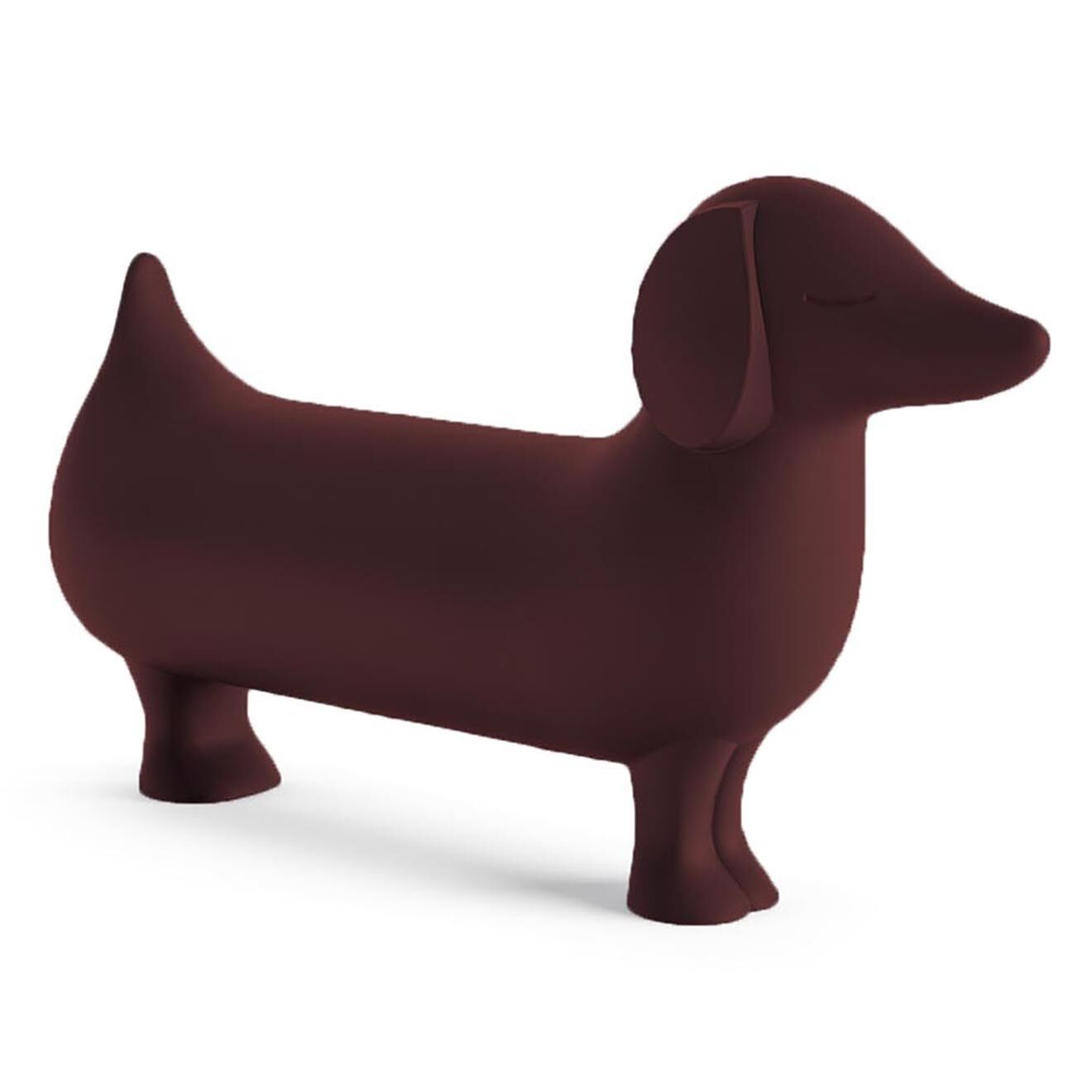 Serralunga Chien décoratif Design par Alessandra Baldereschi marron - 17.5x38x66 cm