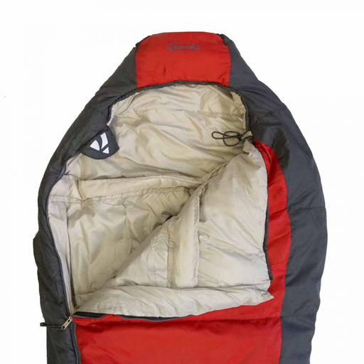 Saco de dormir Setmil Compact 250 +8º vermelho + lanterna de cabeça