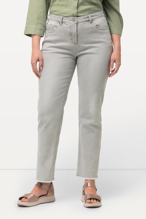 Jeans Sarah, Fransensaum, vorgewaschen, Stretch