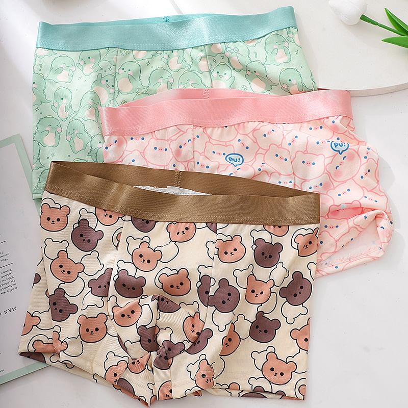 Pancherry - Cartoon Print Boxershorts / Set