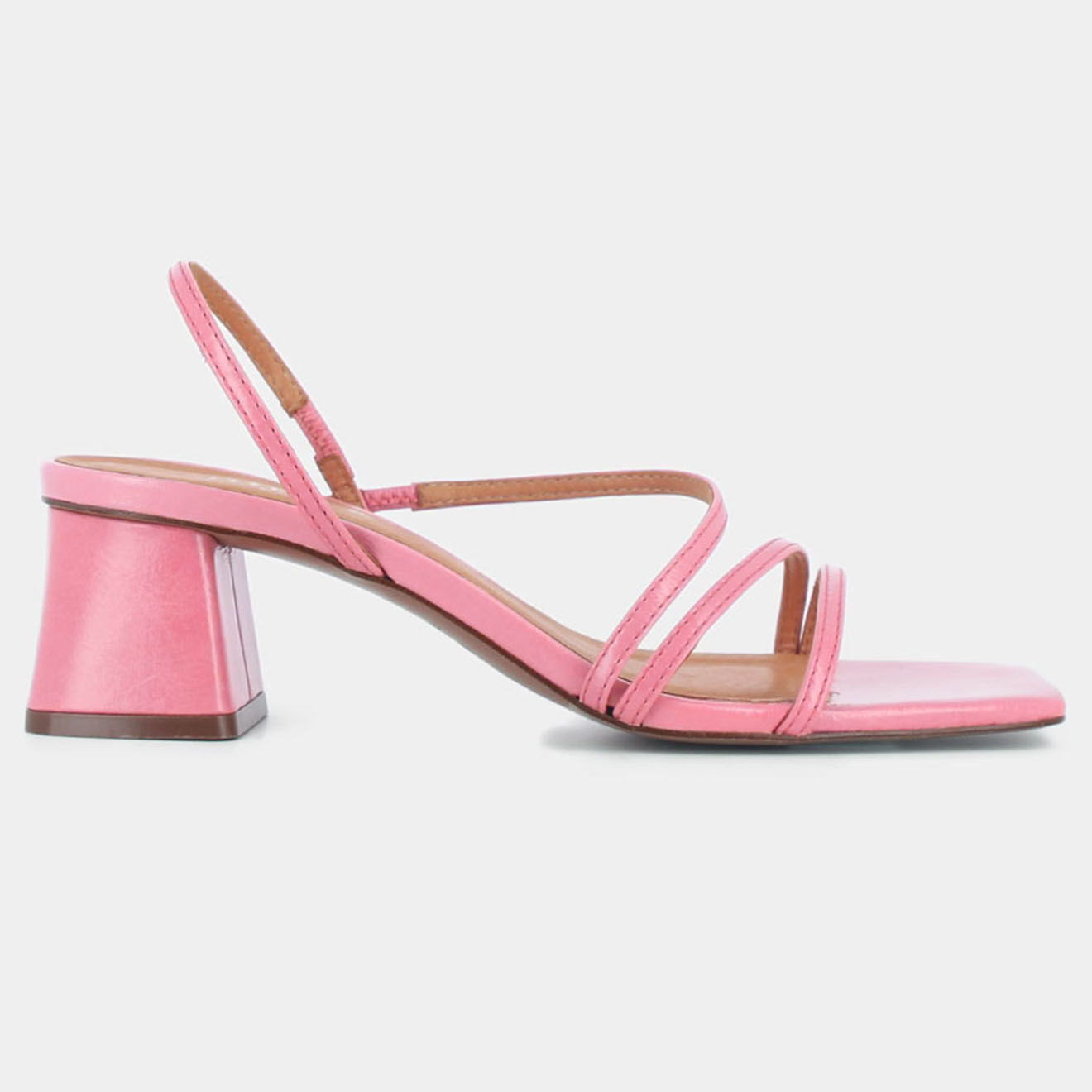 Jonak Sandales en Cuir brillant Bioko roses - Talon 5 cm