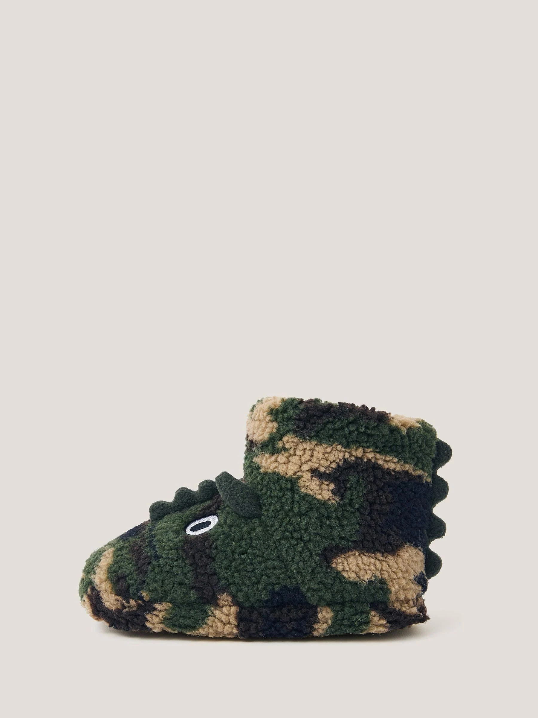 Monsoon Dinosaur Camo Slipper Boots