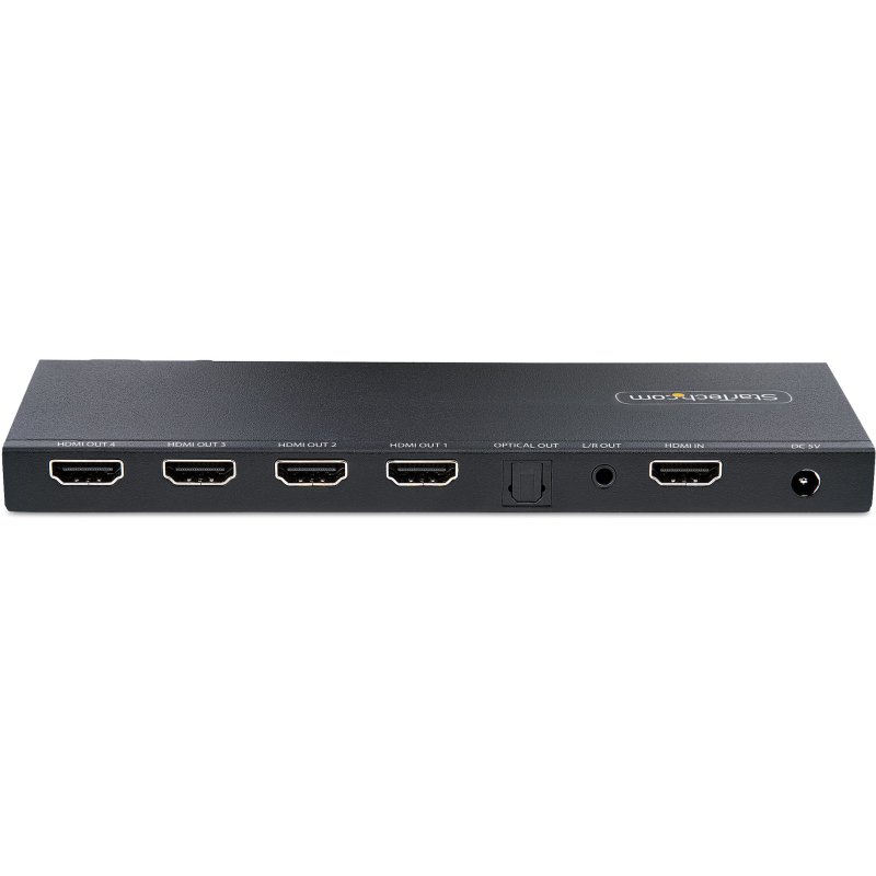 StarTech.com Splitter HDMI 4 Ports - Répartiteur HDMI 4K 60Hz avec Scaler Intégré - Répartiteur HDMI 1 Entrée 4 Sorties - Splitter HDMI 1080p PC - Port Optique 3.5mm