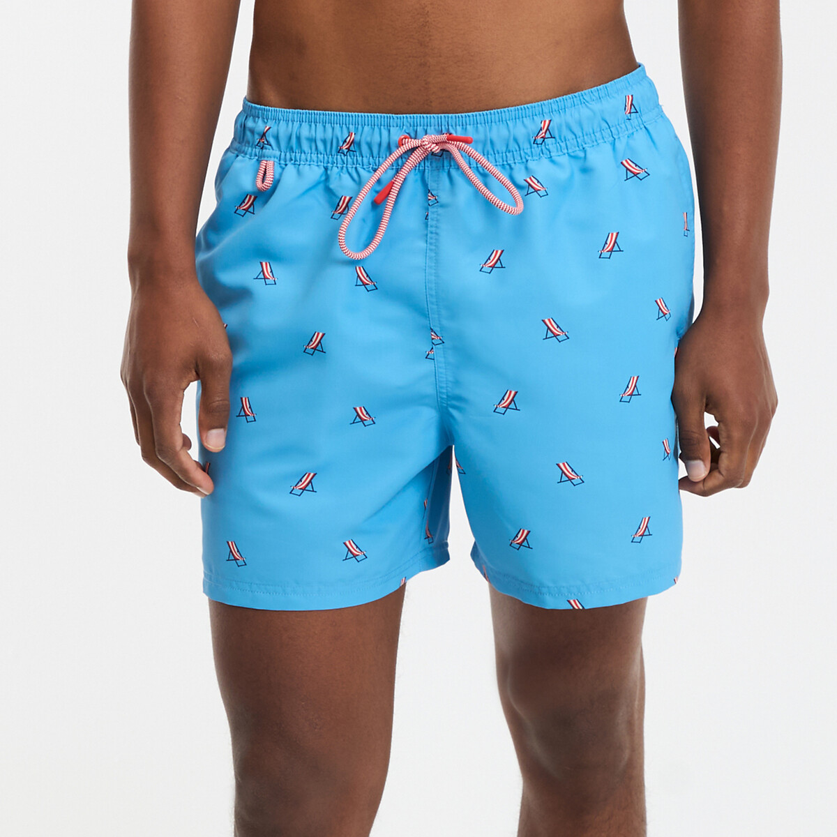 COLEÇÃO LA REDOUTE<br>Shorts de banho com estampa de cadeira de praia