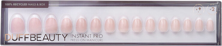DUFFBEAUTY Classic French Almond - Reusable Instant Press-on Manicure