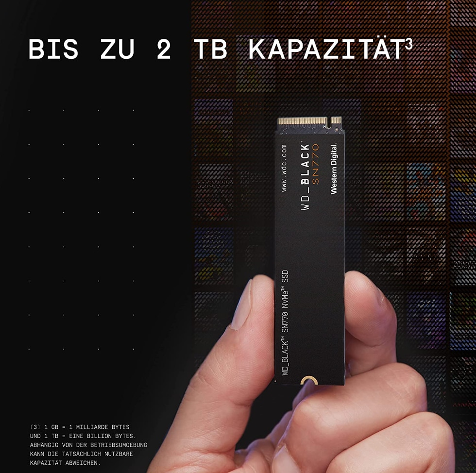 WD_Black Gaming-SSD »SN770 NVMe« 2 TB Formfaktor: M.2 2280