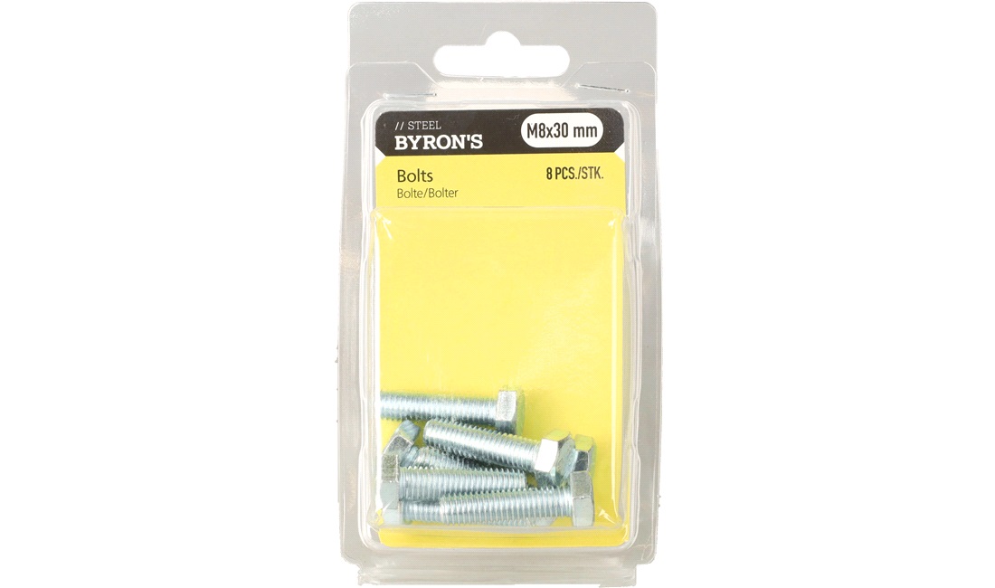 Bolte M8x30 mm - 8 stk.
