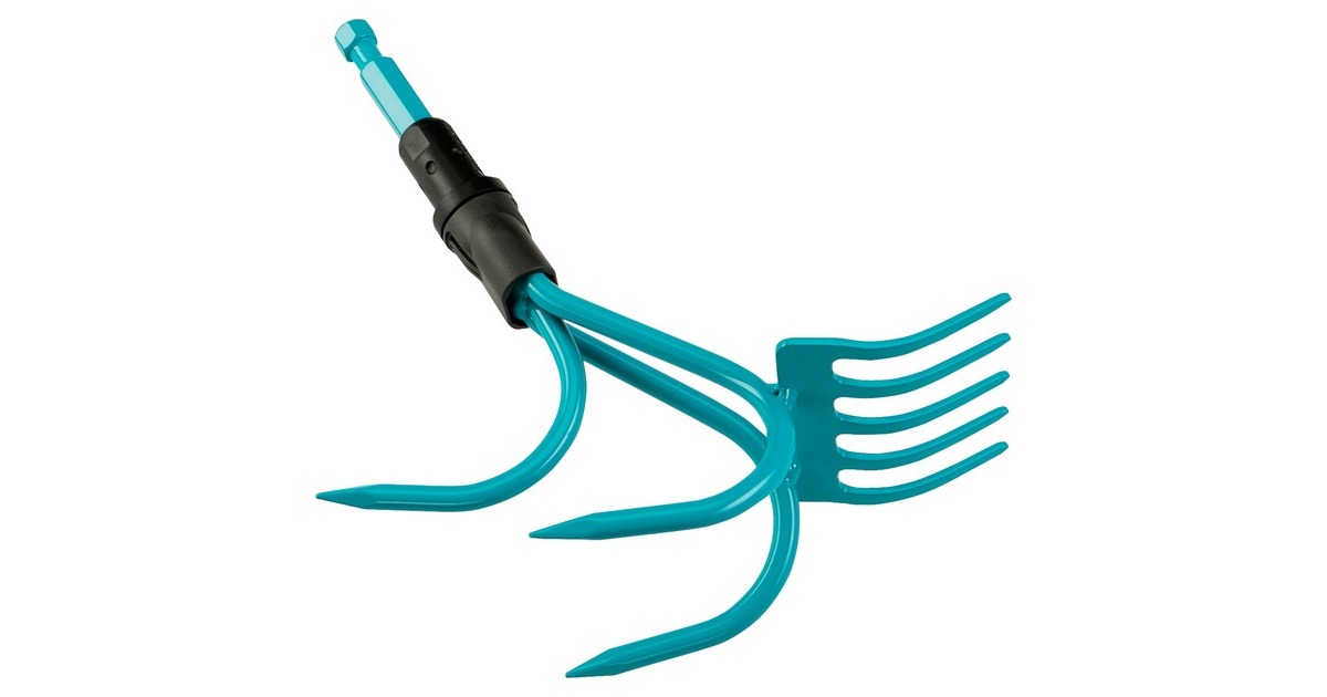 GARDENACombisystem 2-in-1 krabber/hark handkrabber  (Turquoise, 3165-20)