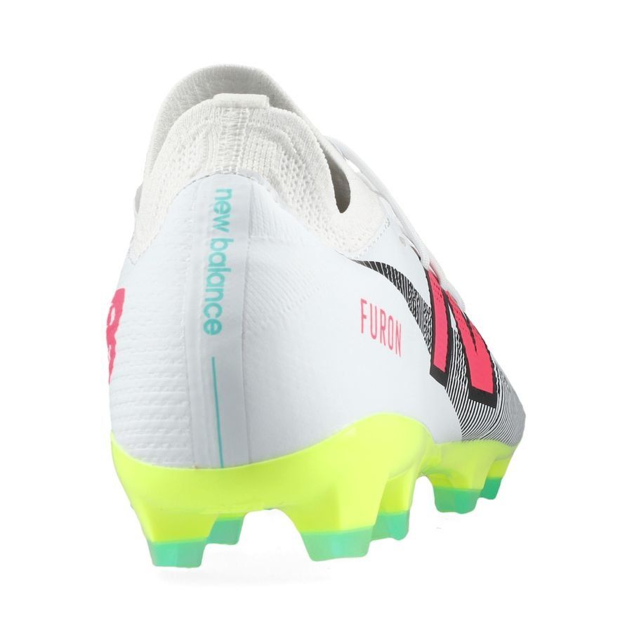 New Balance Furon V7 Destroy FG - Blanc/Violet/Jaune Fluo