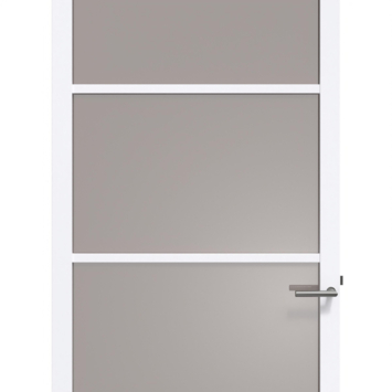 Arne & Bodil binnendeur ABE100 brons glas - extra wit afgelakt