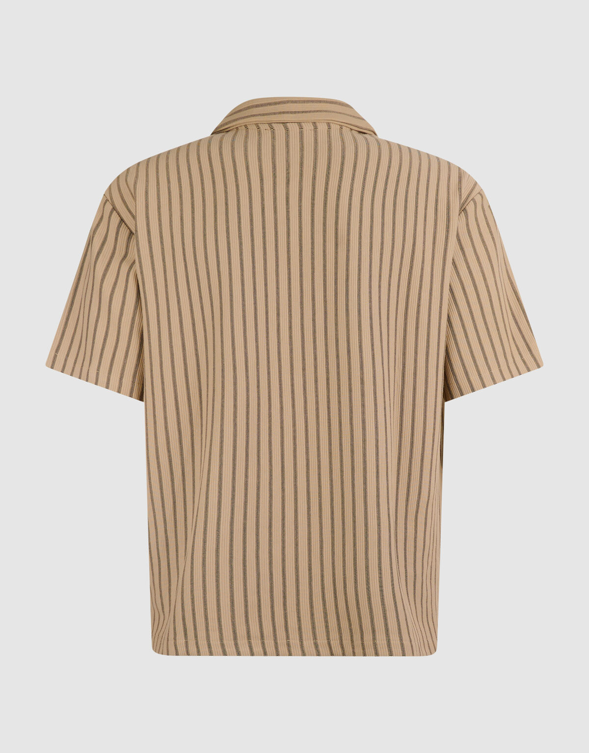 Pinstripe Rib Overhemd Zand