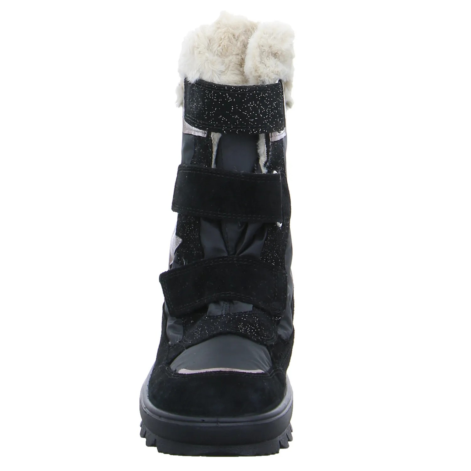 SUPERFIT Mädchen-Snowboot Membrane Schwarz Textil  Mädchen Winterstiefel