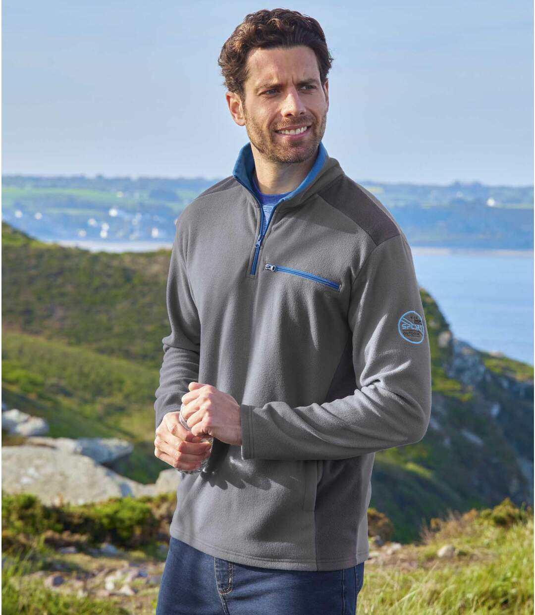 Pull Polaire Sport Bicolore