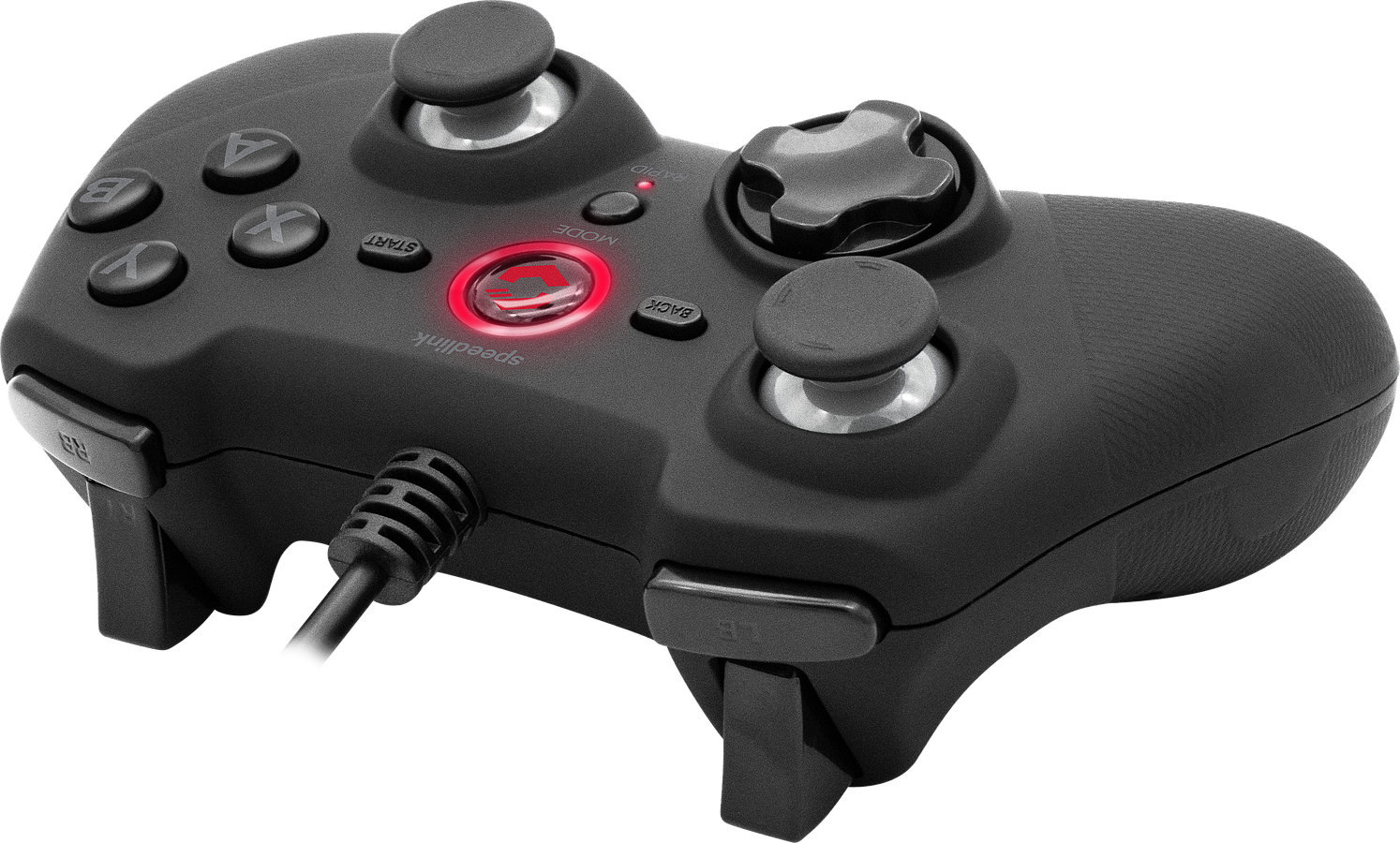 SPEEDLINK RAIT Gamepad - for PC/PS3/Switch/OLED, rubber-black