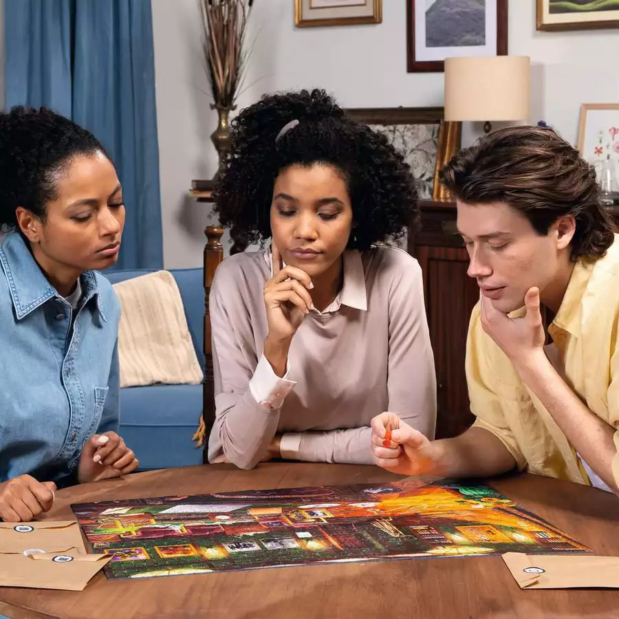Ravensburger Puzzle X Crime: Ein mörderischer Geburtstag bunt