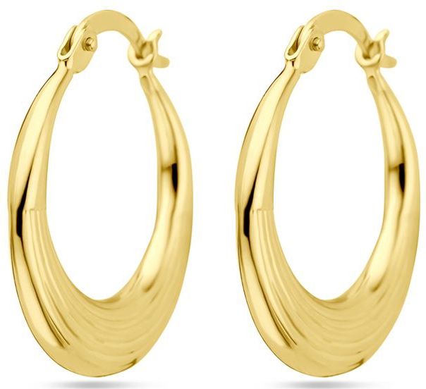 Oorringen - 14K Geelgouden - 24 mm - Gepolijst - Scharniersluiting