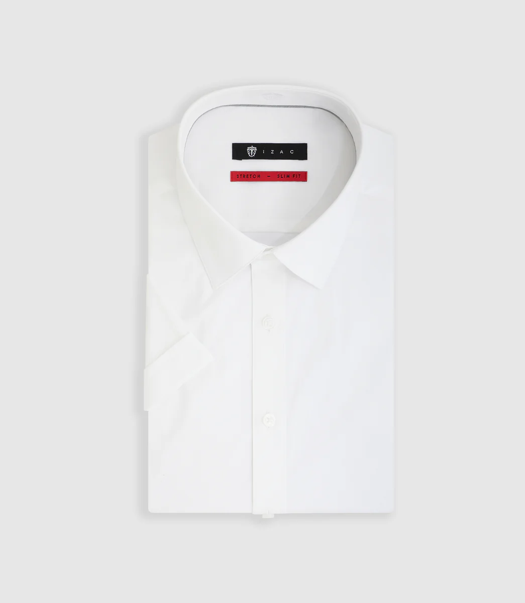 Chemise à manches courtes blanche 