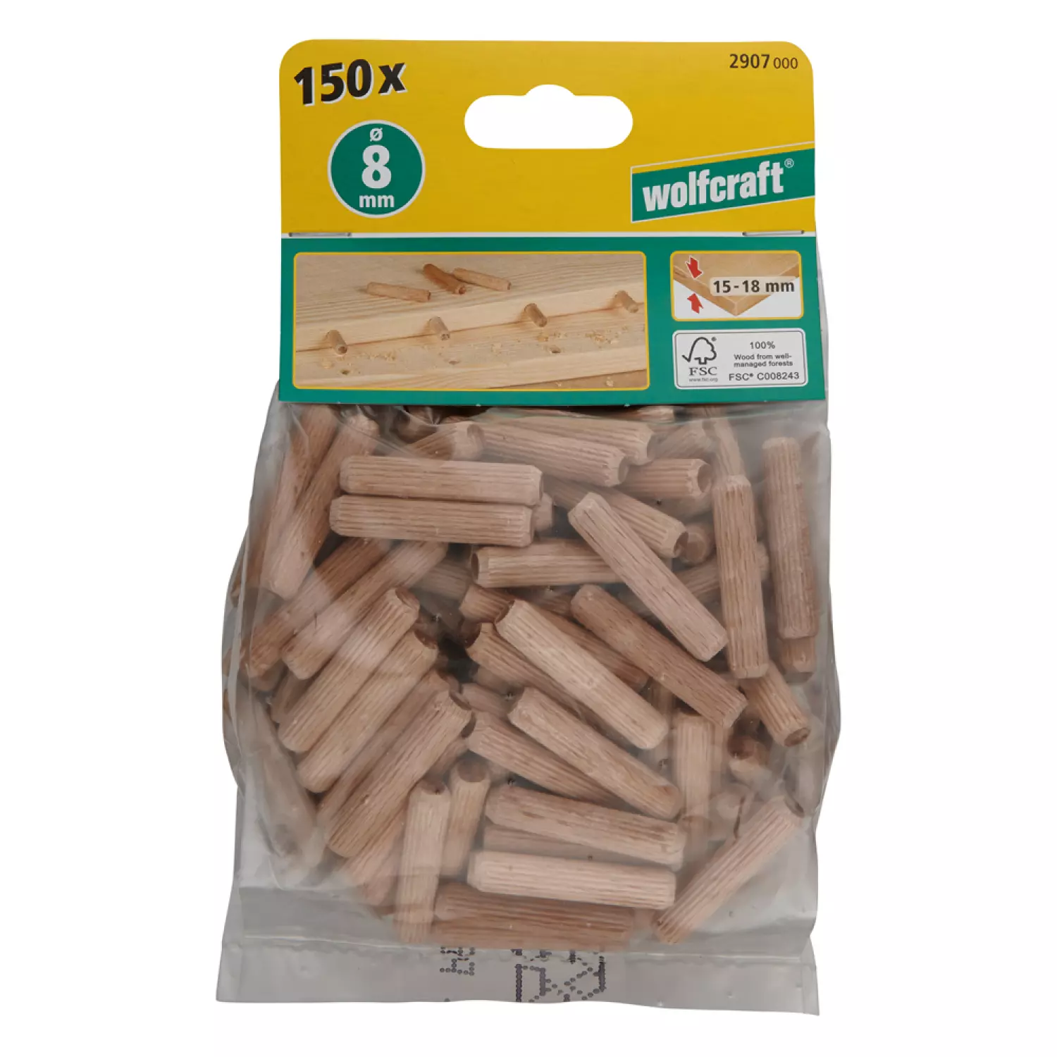 Wolfcraft 2907000 Deuvel - 8mm (150st)