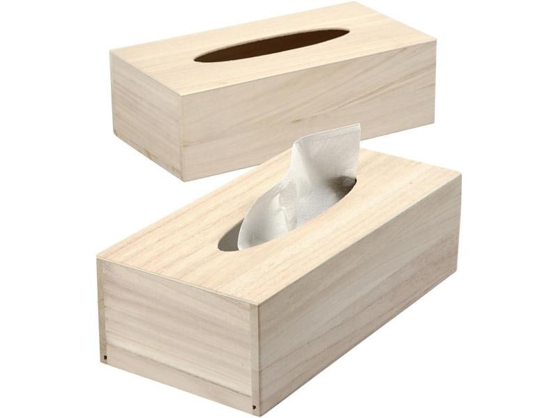 Creativ Company Holzartikel 27 x 14 x 8 cm Kosmetiktuchbox Kosmetiktücher-Box zum selber Bemalen