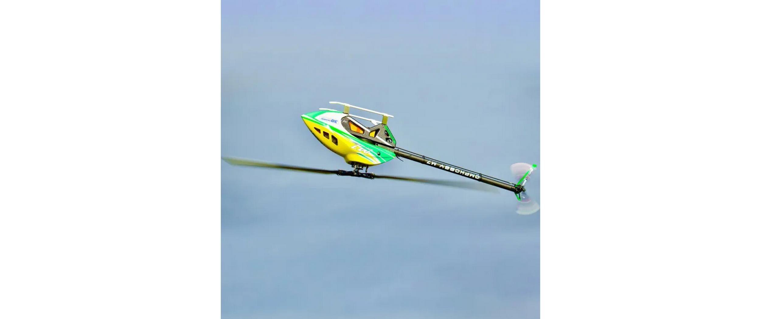 Helikopter M7 Lime Yellow Bausatz und Motor<br>M7 vielseitiger Modellheli
