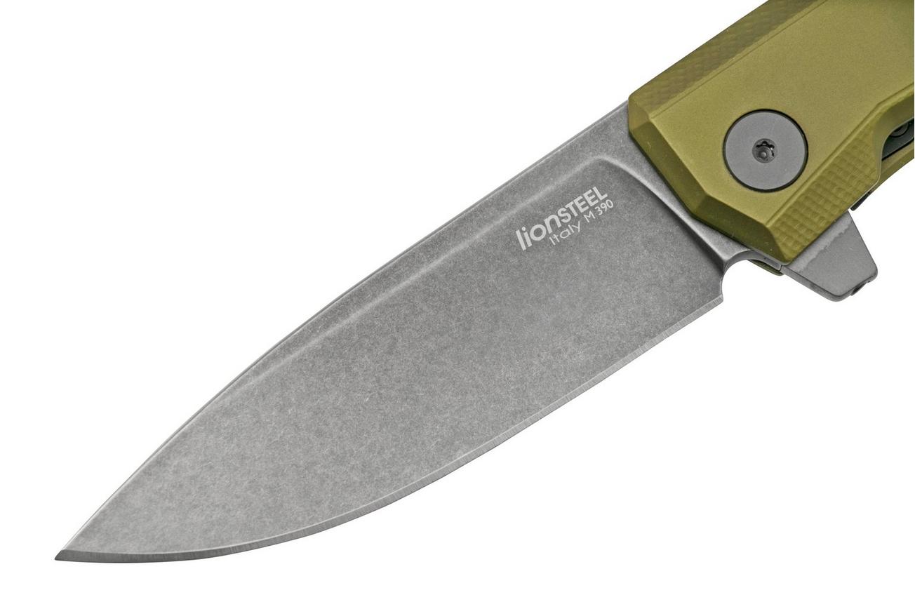 LionSteel Myto MT01A GB Green Aluminium, Black zakmes, Molletta design
