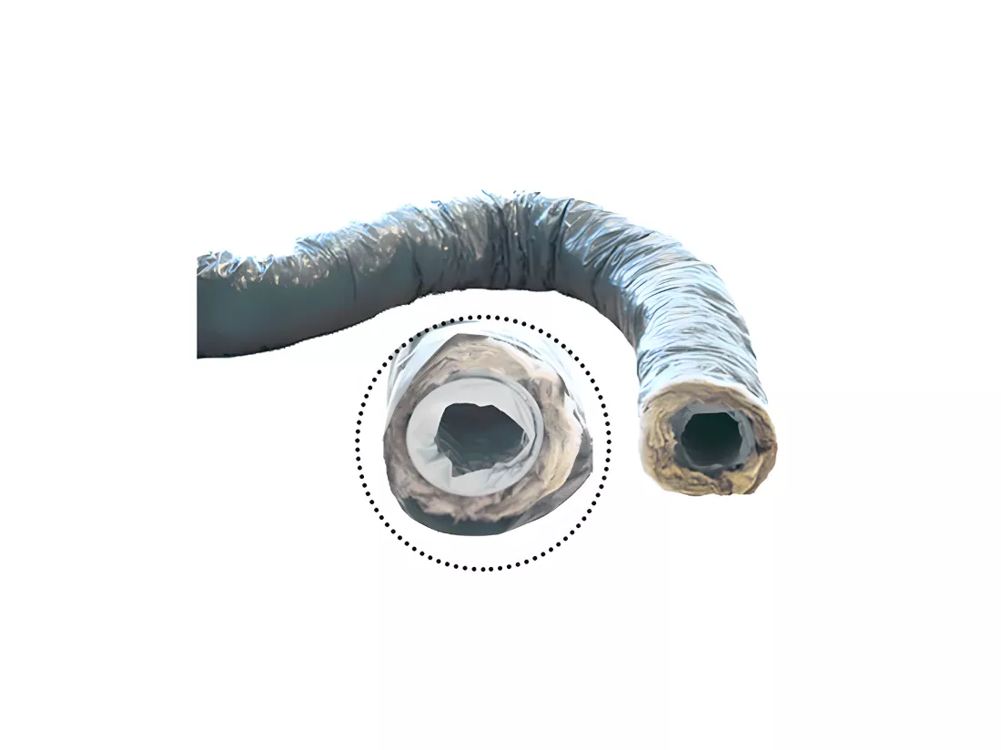 Unelvent  813920  Gaine souple isolEe ECOSOFT, isolation 25 mm, zEro phtalate, D 80 mm, long 6 m