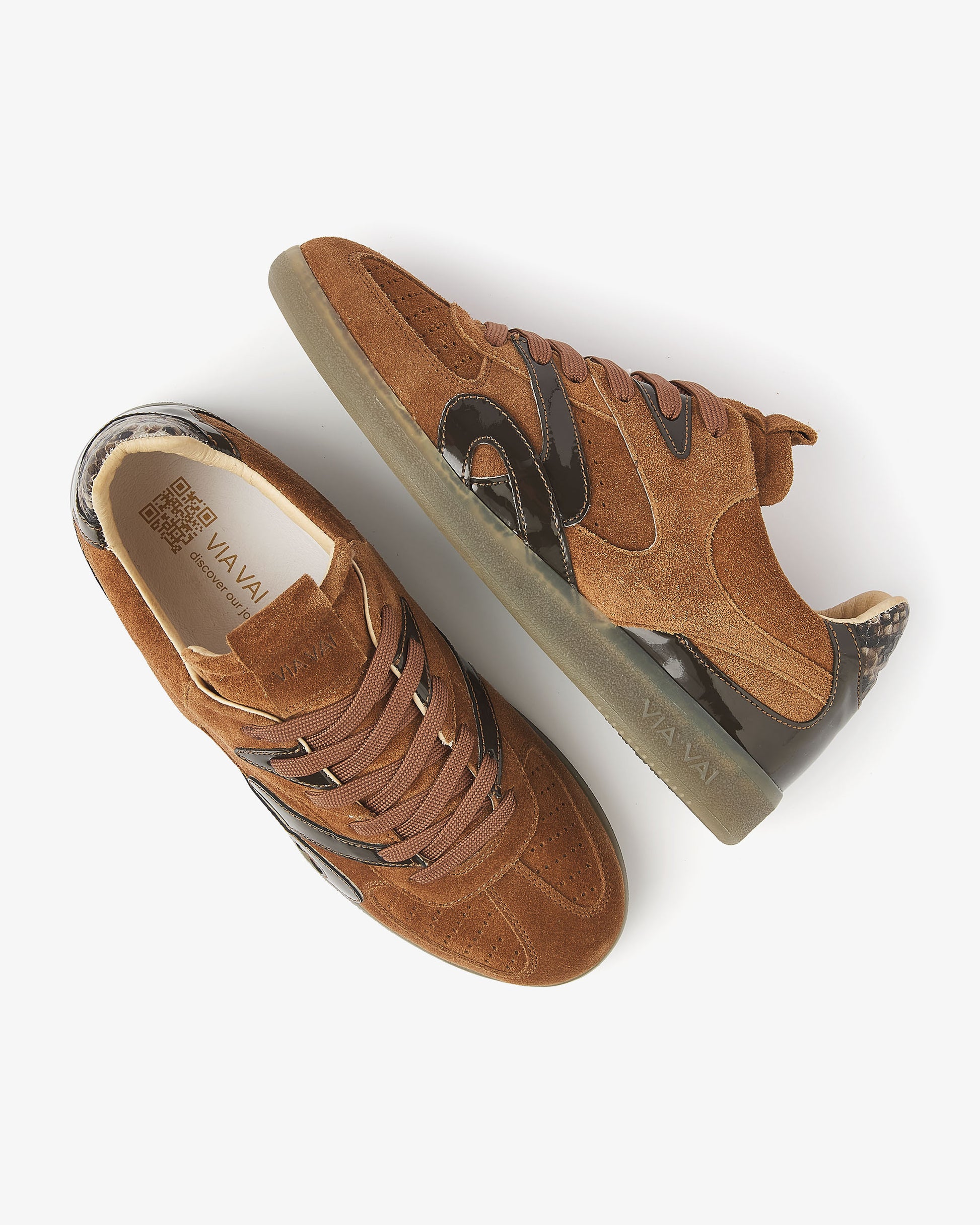 VIA VAI cognac dames sneakers Nilla Macy
