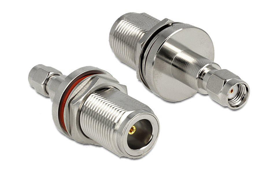 Antennenadapter N-Type Buchse (f) - RP-SMA Stecker (m)Delock Adapter N Buchse > RP-SMA Stecker zum Einbau 50.00