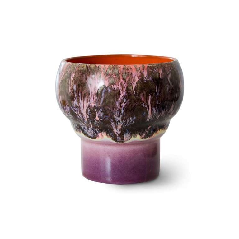 HKliving 70's Ceramic Lungo koffie mok set van 2 basalt