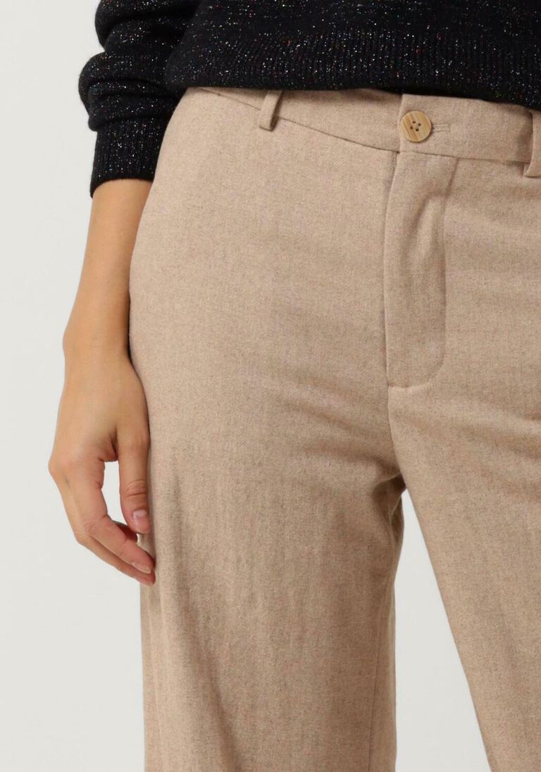 SCOTCH & SODA beige scotch & soda pantalon edie - high rise wide-leg trousers in structured quality