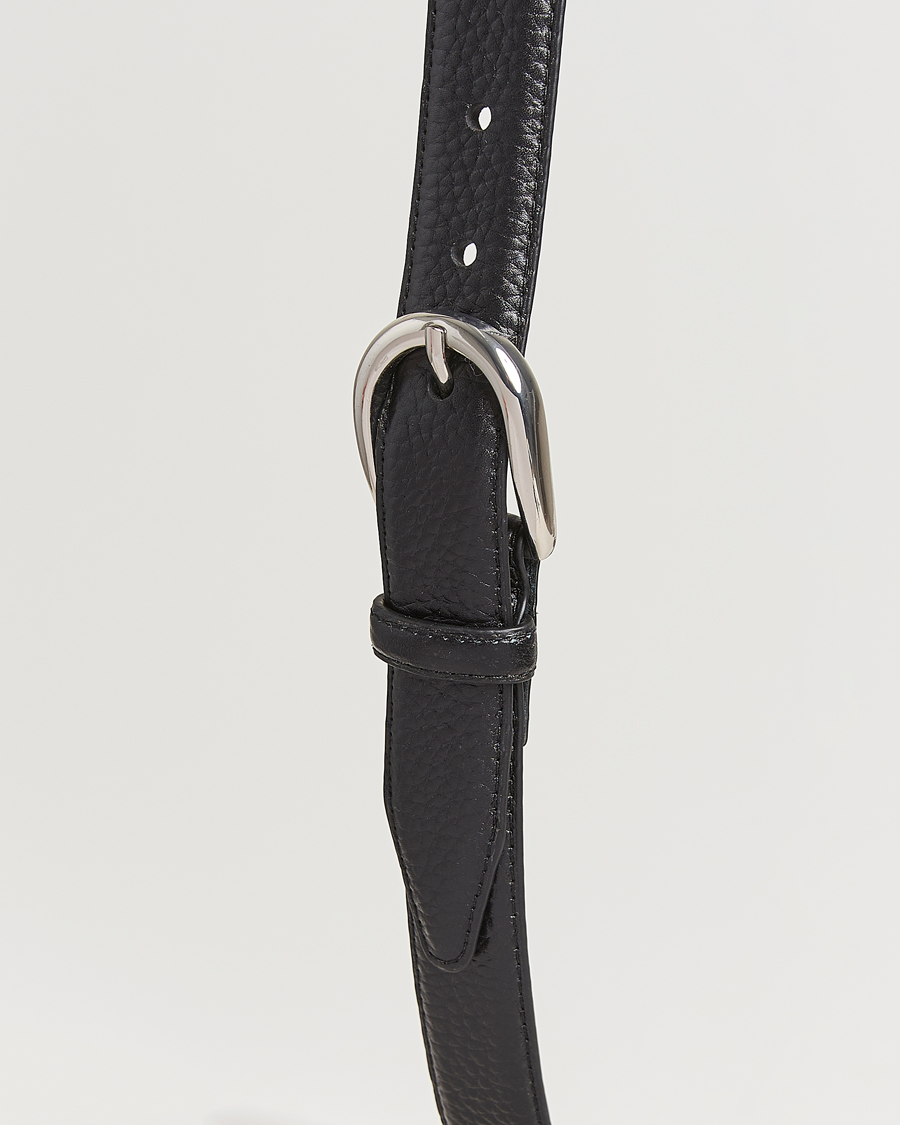 Loake 1880 Harry Grained Leather Belt Black