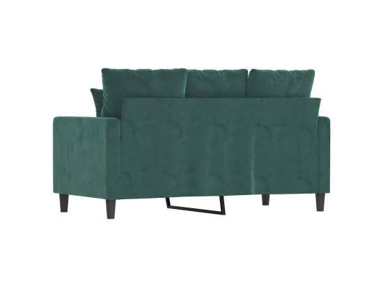 Canapé à 2 places Vert foncé 120 cm Velours