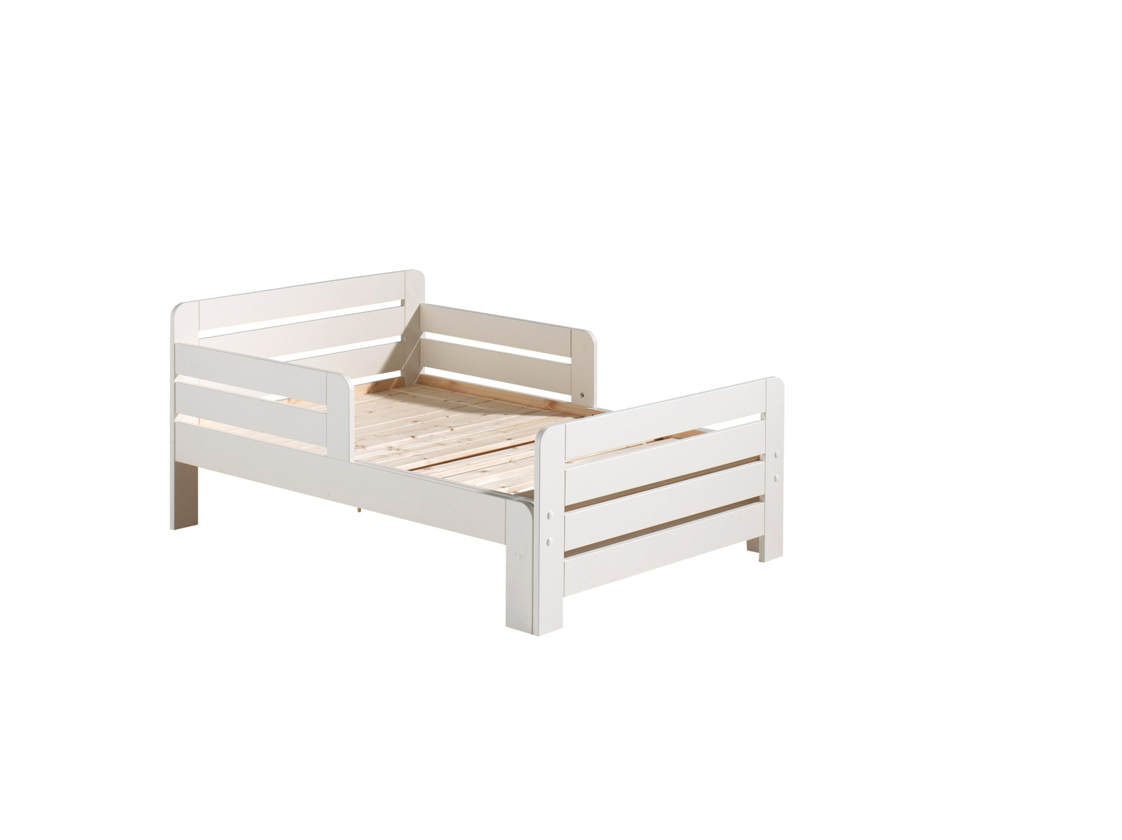Kinderbett JUMPER - weiß - ausziehbar - 90x140-200 cm