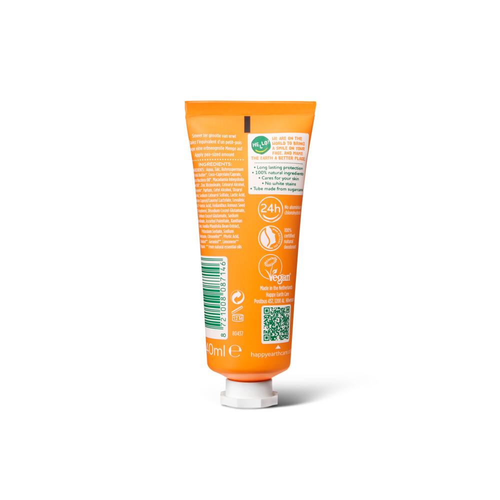 Happy Earth 100% Natuurlijke Deodorant Cream Rose Petitgrain40 ml