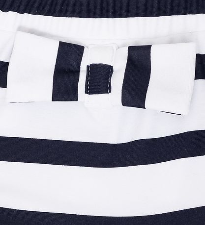 Petit Crabe Bikinihöschen - Zoe - UV50+ - Weiß/Navy Gestreift