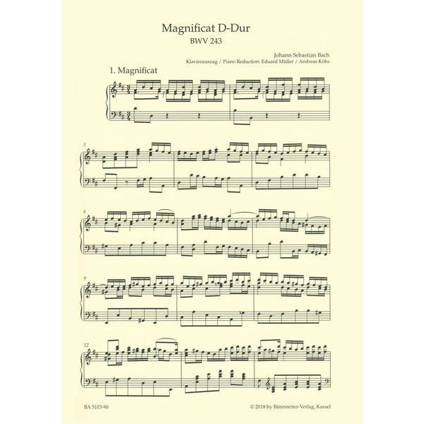 Bärenreiter Bach Magnificat D-Dur