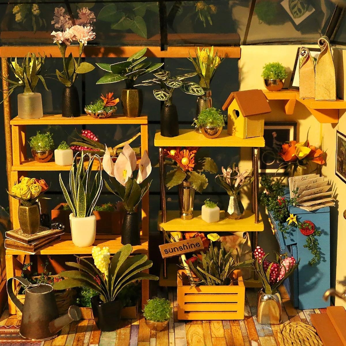 Robotime 3D puzzel Rolife Kathy's tuinhuis 19,5 x 17,5 x 17,5 cm