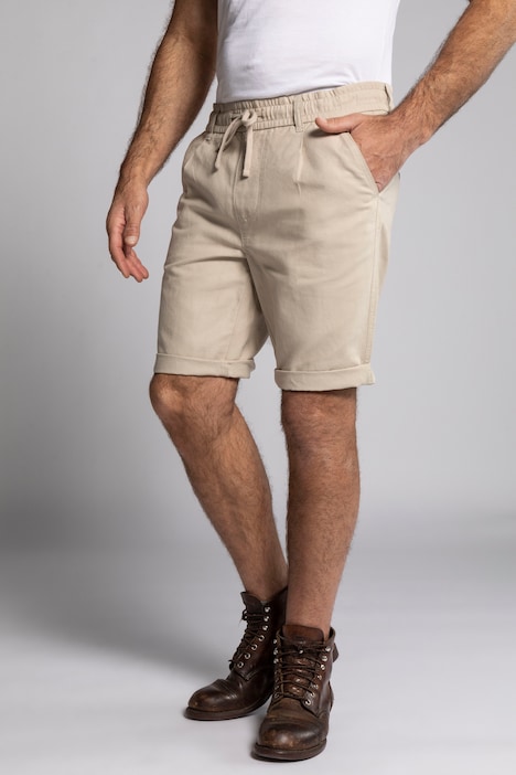 Bermuda, Leinenmix, Elastikbund, Basic Fit