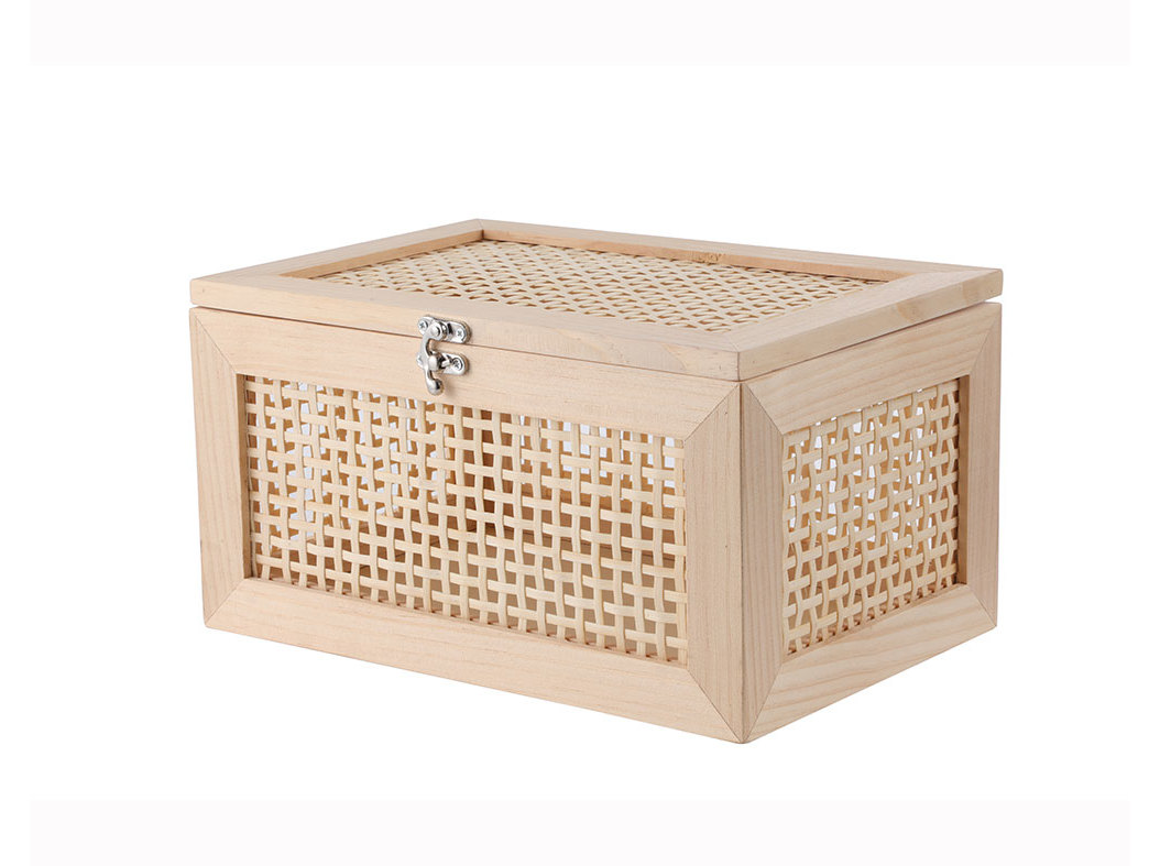 CAIXA EM MADEIRA / BAMBU ACTUEL NATURAL 30X20X16CM
