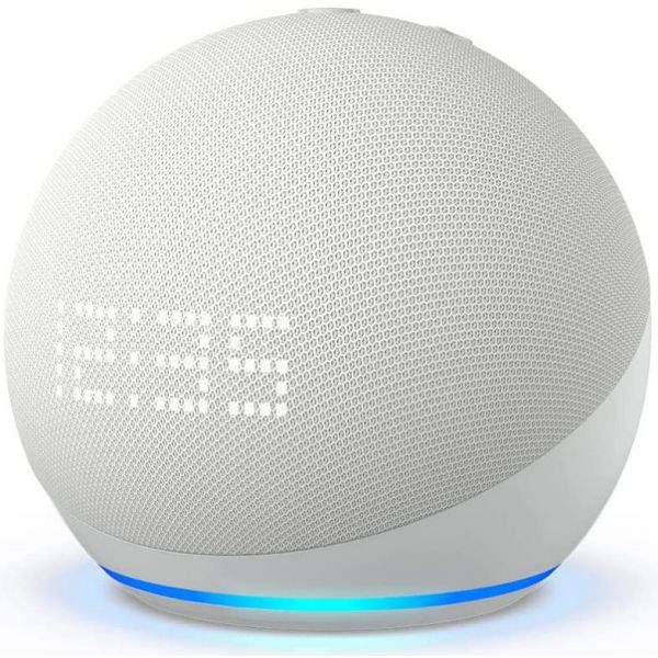 Amazon Echo Dot 5ª Geração Coluna Inteligente c/ Relógio Alexa Branco