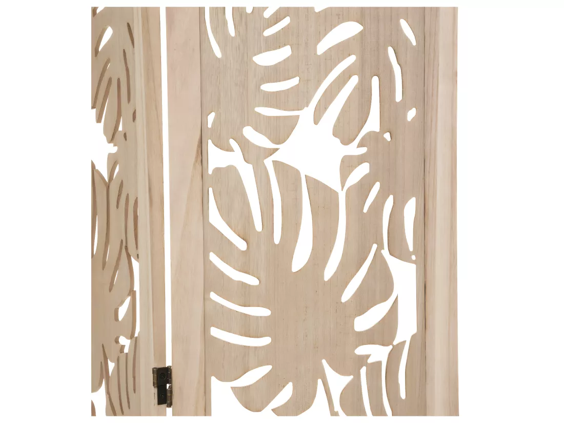 Paravent Palmier en Bois clair H 165 cm