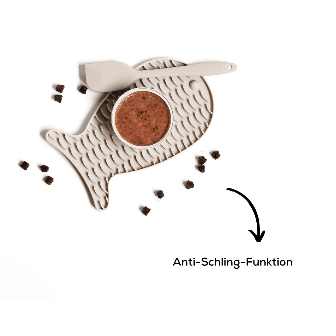 Minty&Marla Schleck Set mit Spatel Katze beige