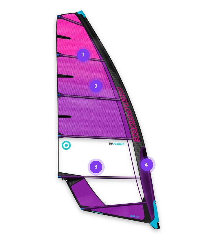 Neilpryde V8 Flight - 2024 C3 Purple